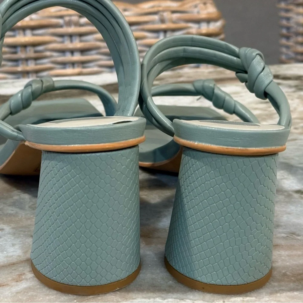 Women’s DOLCE VITA Pama Slip On Squared Open Toe Block Heeled Dress Sandals-Sz 9